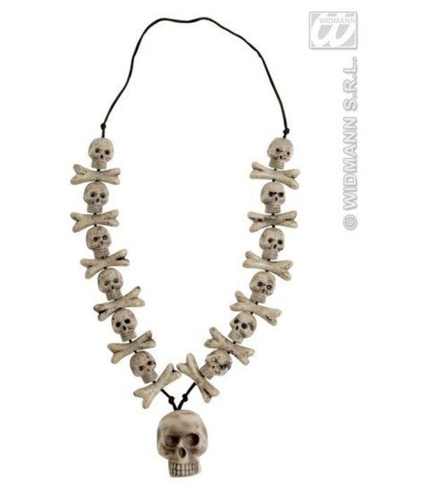 Halsketting schedel en botten