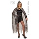 Doorzichtige cape spinneweb met kap 136cm