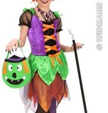 Gekleurde Heks kostuum kind