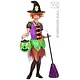 Gekleurde Heks kostuum kind