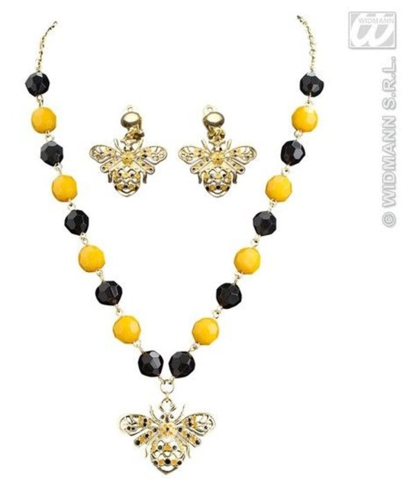 Ketting met oorbellen Bij