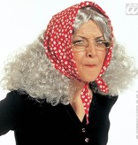 Oma-Heksenpruik met hoofddoek