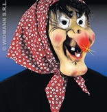 Heksen masker met oplichtende neus, haar en doek