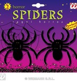 2 fluwelen spinnen 10cm