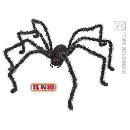 Buigbare mega zwarte Spin 124cm