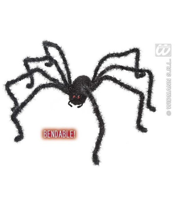 Buigbare mega zwarte Spin 124cm