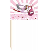 Cocktailprikker geboorte meisje (50 st)