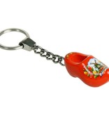 Sleutelhanger 1 klompje oranje 4cm