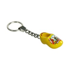 Sleutelhanger 1 klompje geel 4cm