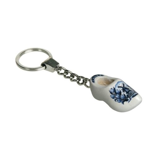 Sleutelhanger 1 klompje Delftsblauw Tulp 4cm