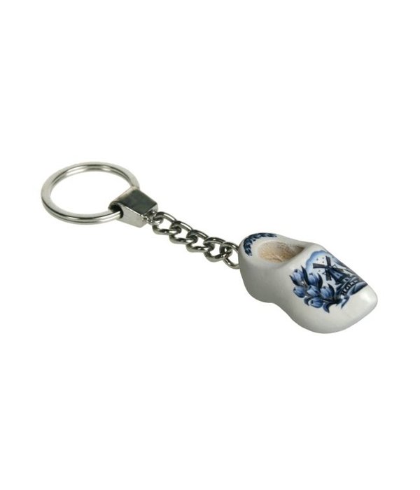 Sleutelhanger 1 klompje Delftsblauw Tulp 4cm