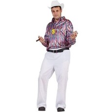 Disco blouse volwassen multikleur