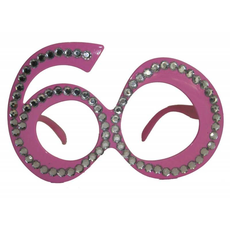 60 Jaar Bril Roze Diamantframe afbeelding