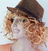 Hoed glitter Bruin/Brons