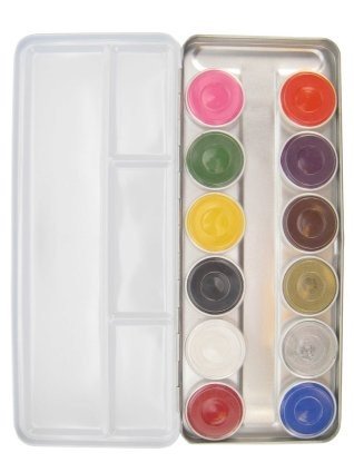 Superstar schmink palet aqua basic 12 kleuren (12x5gr) afbeelding