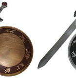 Wapenset schild & zwaard Ridder Deluxe brons/zilverkleurig