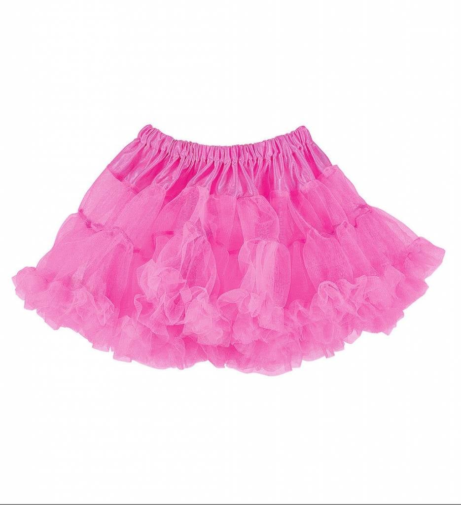 Widmann - Fluff Tutu, Neon Roze - Roze - One Size - Carnavalskleding - Verkleedkleding