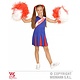 Cheerleader kind rood/blauw