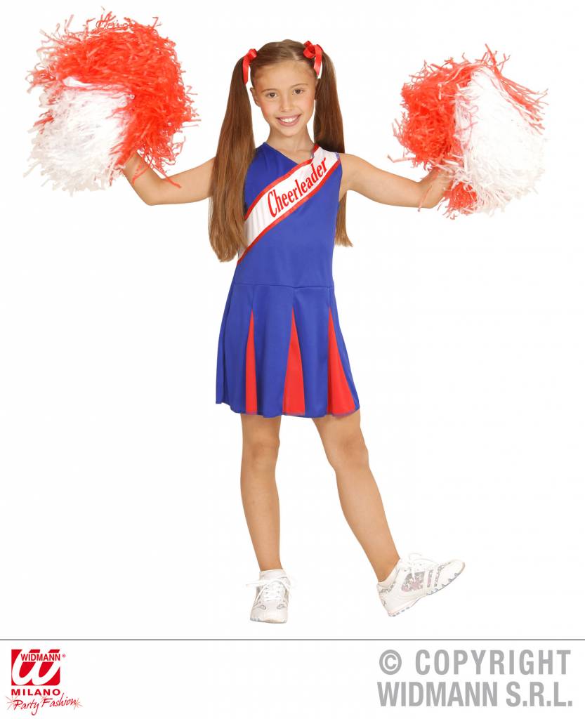 Cheerleader kind rood-blauw