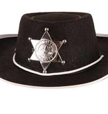 Cowboy hoedje kind zwart 52 cm