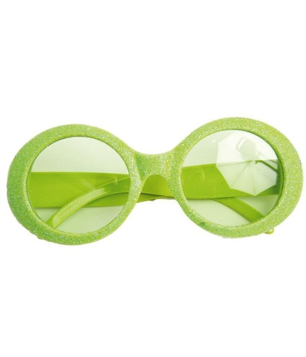Bril disco neon groen