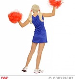 Cheerleader jurkje blauw/rood