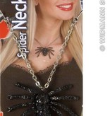 Zwarte ketting met spin