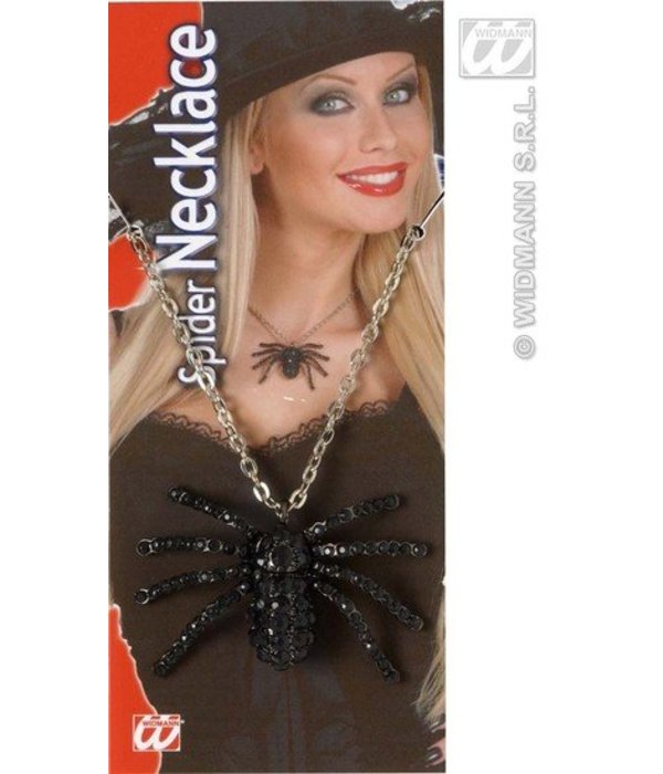 Zwarte ketting met spin