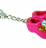 Sleutelhanger klompje dubbel roze