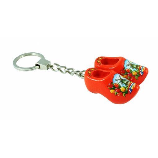 Sleutelhanger klompje dubbel oranje