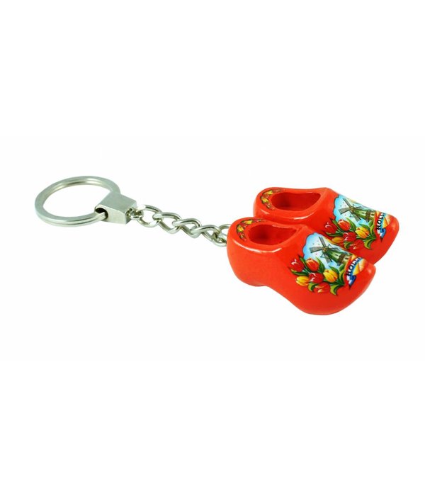 Sleutelhanger klompje dubbel oranje