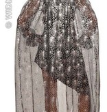 Doorzichtige cape spinneweb met kap 136cm