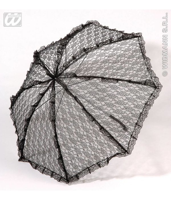 Kanten paraplu zwart