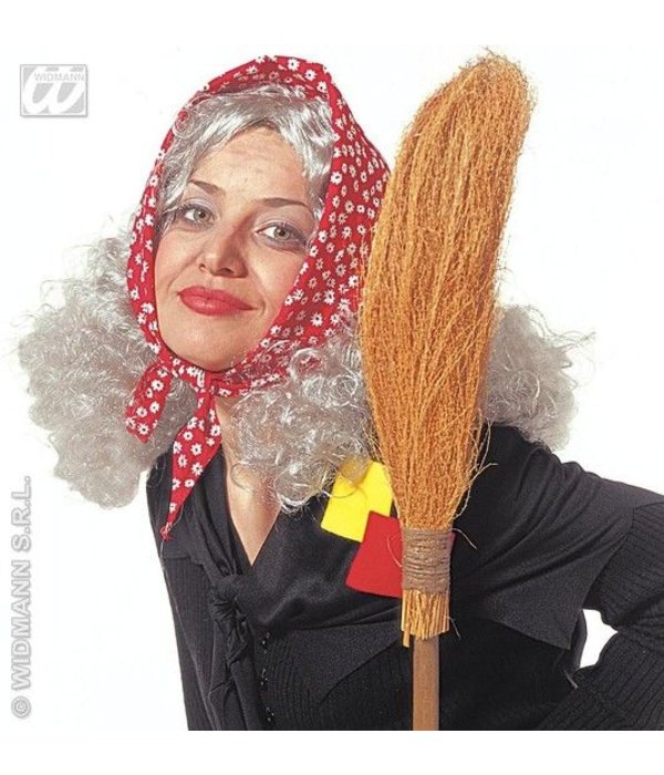 Oma-Heksenpruik met hoofddoek