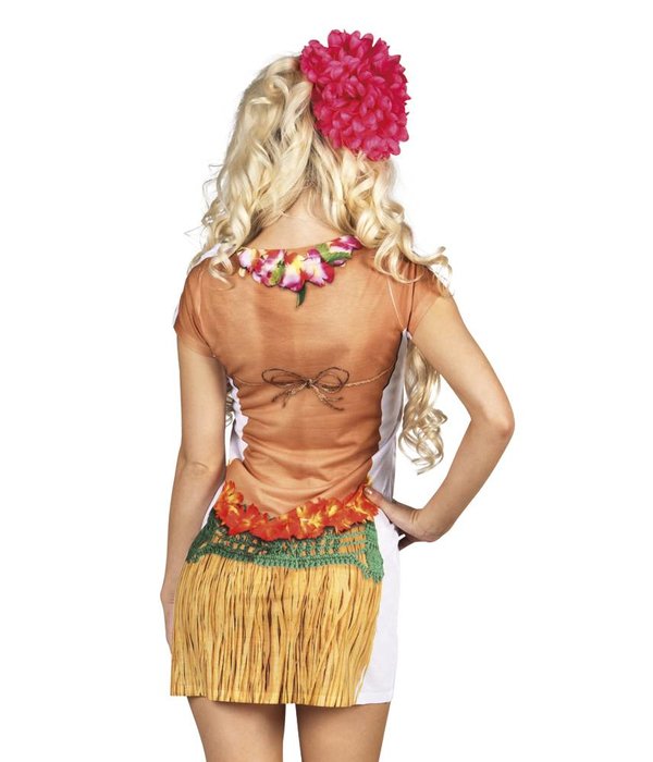 Foto Realistisch shirt Hawaiiaanse dame
