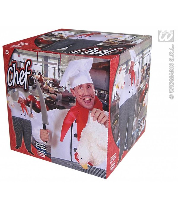 Opblaasbaar kostuum chef kok