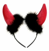 Duivelsoren Diadeem rood