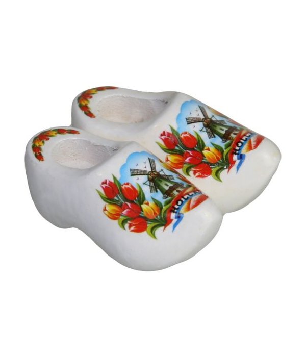 Magneetklompen molen/tulp wit