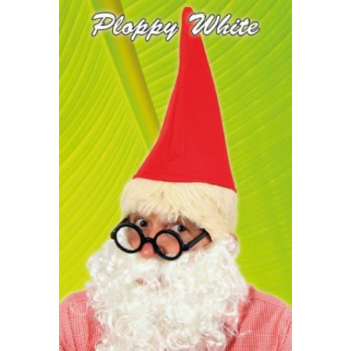 Kabouter baard wit krul