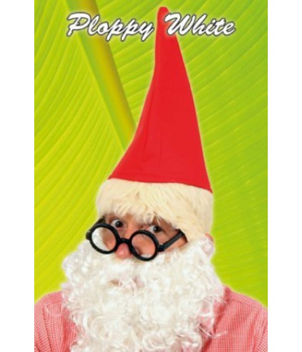 Kabouter baard wit krul