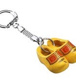 Sleutelhanger klompje dubbel geel Klassiek