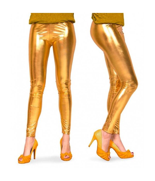 Gouden legging metallic