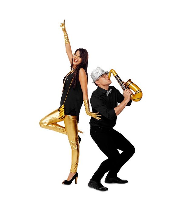 Gouden legging metallic