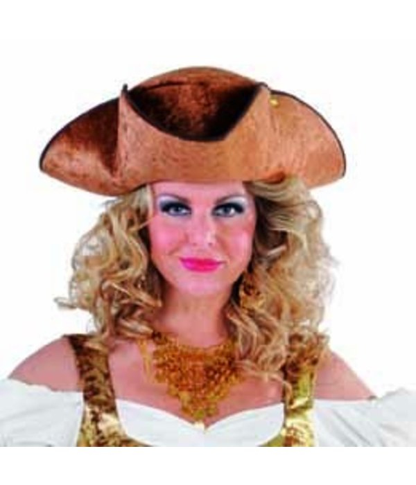 3-spits bruin velour de panne