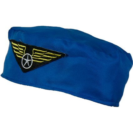 Blauw Stewardessen hoedje
