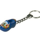 Sleutelhanger 1 klompje  blauw 4cm