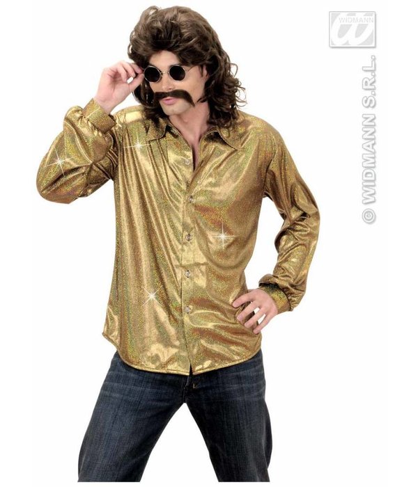 Party Glitterblouse man goud