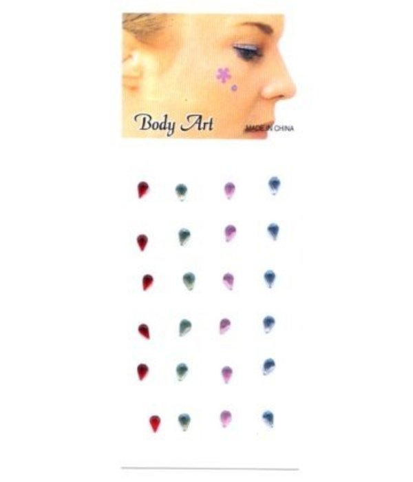 Fancy gezicht/body juweeltjes druppelvorm