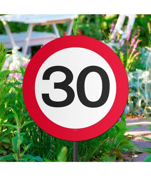 30 Jaar Verkeersbord Tuinbord