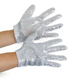 Michael Jackson Handschoenen Zilver pailletten volwassen